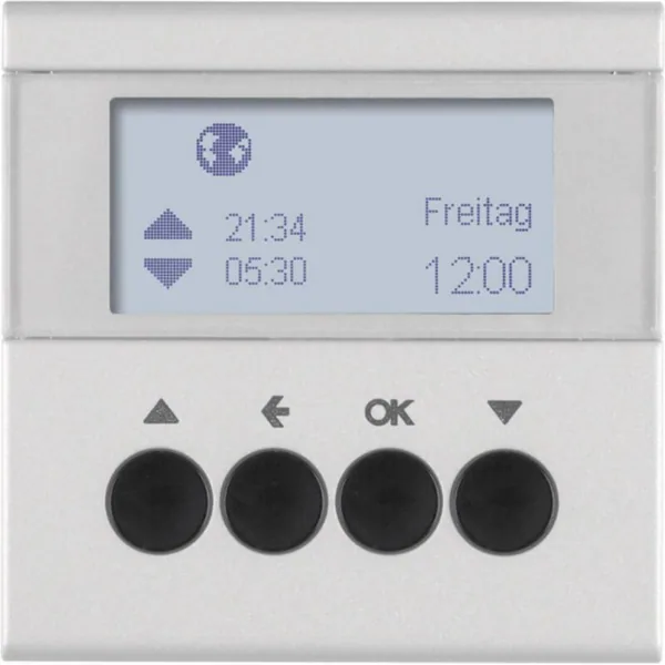 Kellokytkin digitaalinen Hager S.1 VERHO-OHJ. ASTRO ALU