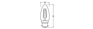 Kynttilälamppu Ledvance Performance Classic - KYNTTILÄLAMPPU LEDVANCE CLB 1,8W/827 250LM B22D CL