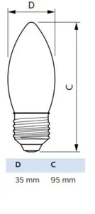Kynttilälamppu Philips MASTER LED - KYNTTILÄLAMPPU MASTER LED E27 CCT 470LM 40W=3.4W B35 CL