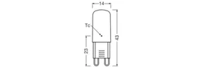Pienoislamppu Ledvance Performance Special PIN - PIENOISLAMPPU LEDVANCE PIN 2,6W/840 320LM G9 CL