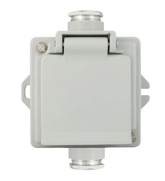 Pistorasia Selcast 1-os IP44 16A 2xPK16 HARM