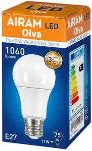 Vakiolamppu Airam Oiva pahvipakkaus - VAKIOLAMPPU OIVA A60 830 1060lm E27 OIVA OP