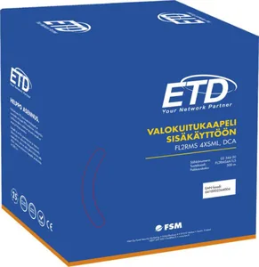 Valokuitukaapeli ETD OS2 sisä Dca - VALOKUITUKAAPELI SISÄ ETD FL2RMS 4XSML, DCA, LAATIKKOPAK