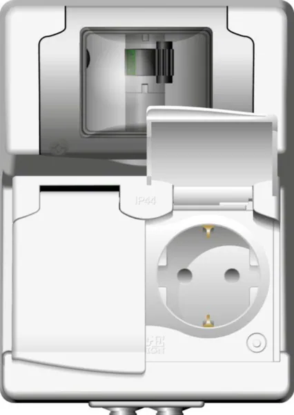 Vikavirtapistorasia Norwesco Protector II VIKAVIRTAPISTORAS 2S/16A/30MA/250V/IP44 PPR VA