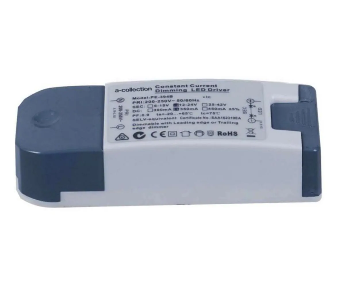 Elektroninen liitäntälaite a-collection aLED D9/D18 - ELEKTR LIITÄNTÄLAITE ALED D9 IP20 350MA 5-9W DIM