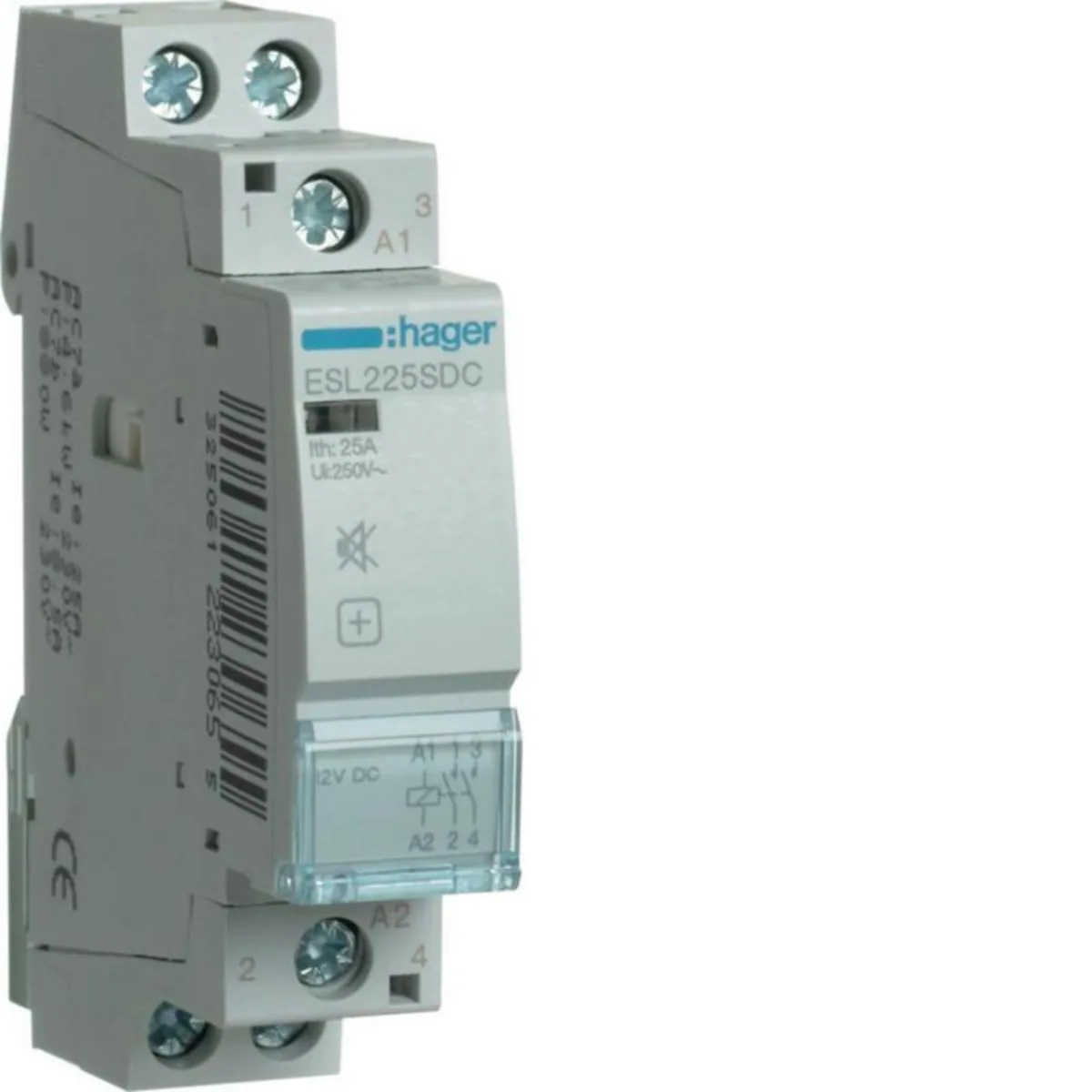 Kontaktori Hager Hurinaton ESL225SDC 2s 25A 12VDC hur