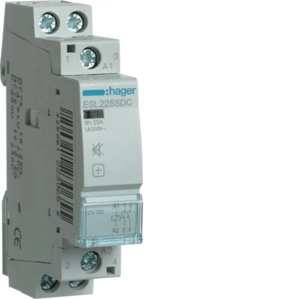 Kontaktori Hager Hurinaton ESL225SDC 2s 25A 12VDC hur