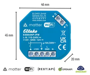 Ohjauslaite Eltako Sarja 64 - OHJAUSLAITE SARJA 64 VERHOMOOTTORIOHJ.WIFI,MATTER