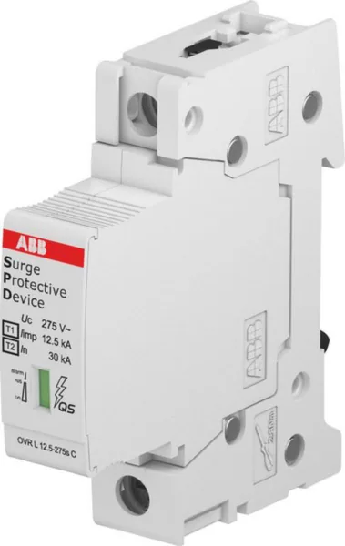 Ylijännitesuoja kiinteistö ABB OVR T1-T2 1P S P QS
