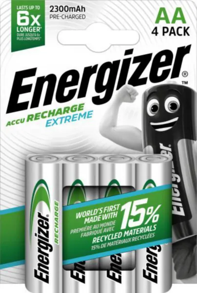Akku ladattava Precision, Extreme, Power Plus Energizer NIMH RECH AA/NH15 2300mAh 4-PAK