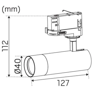Kohdevalaisin Hide-a-lite Optic Track - KOHDEVALAISIN OPTIC TRACK IP20 390LM 5,4W 27/3K BL DIM