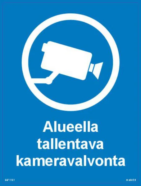 Merkintätarra Malkit Kiinteistö TALLENT KAMERAVALVONTA 150X200