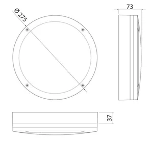 Seinävalaisin ulko Airam Halo (Eye) - SEINÄ/KATTOVAL ULKO HALO IP65 14W 830/840 PCO ANT