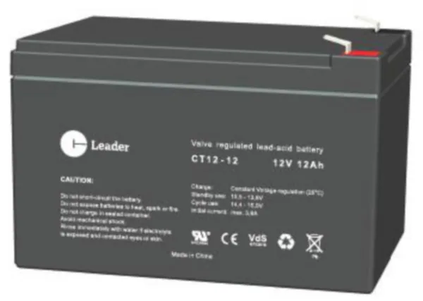 Suljettu lyijyakku (AGM) yleiskäyttöön CT-Leader CT12-12 12V/12AH T2-NAPA