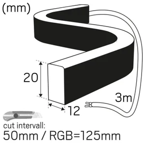 Valoprofiili/-nauha Hide-a-lite LEDstrip Neon - VALOPROFIILI/-NAUHA NEON LEDSTRIP 24V NEONS IP67 4K /M