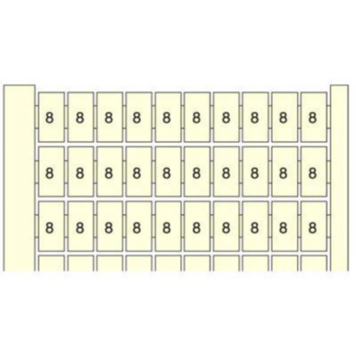 Johdinmerkki TE / ABB Entrelec -liittimet 5MM, 100X (0), HOR