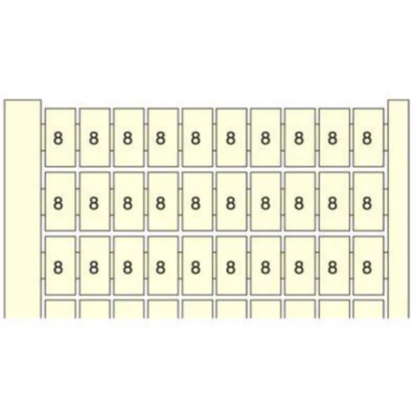 Johdinmerkki TE / ABB Entrelec -liittimet 5MM, 100X (0), HOR