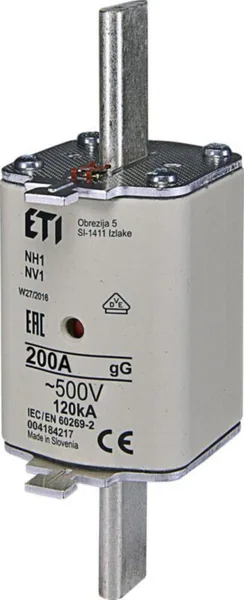 Kahvasulake ETI NV 1 GG 200A 500V