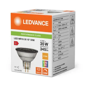 Kohdelamppu Ledvance Performance Spot MR16 - KOHDELAMPPU PERFORMANCE SPOT MR16 5W/927 345LM GU5.3 DIM 15