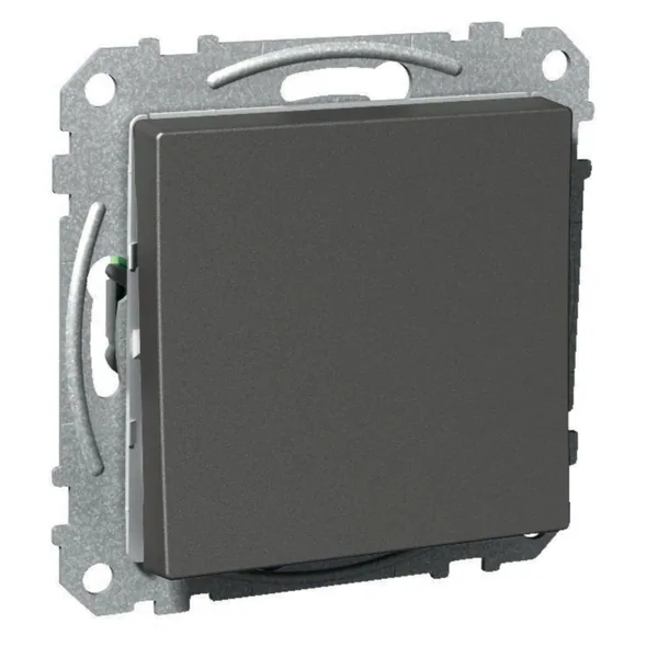 Kytkin Schneider Electric Exxact, nelikulmainen vipu, antrasiitti 6/16A/IP21 2X UKJ ANT