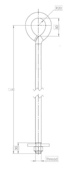 Eye bolt with plate