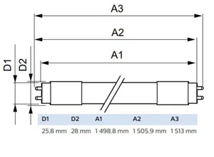 LED-valoputki T8 Philips Master LEDtube - LED-VALOPUTKI T8 MASTER LEDTUB T8 L1500 840 3100LM 17W EM230V