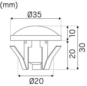 Seinävalaisin ulko Hide-a-lite Deco LED - UPPOASENNUSVALAISIN HIDEALITE DECO I 3000K 1.2W HAR
