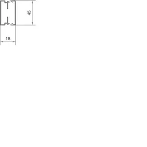 Asennuskanava Hager Tehalit.LF ruskea - ASENNUSKANAVA TEHALIT.LF LF180450 PVC 18X45X2000 RUS