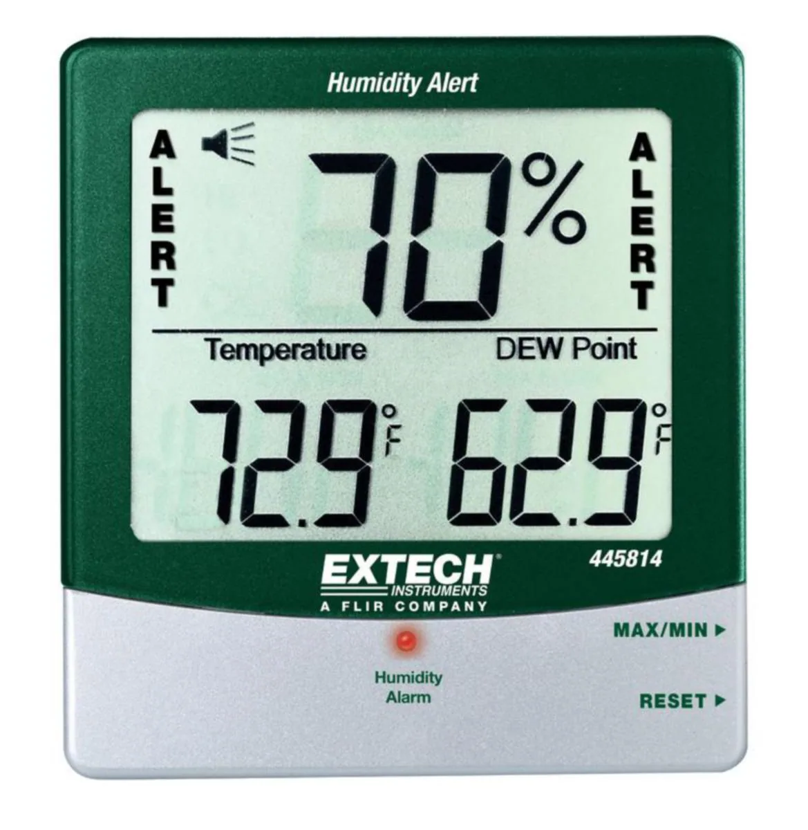 Kosteus/lämpömittari 445814 Extech - KOSTEUS/LÄMPÖMITTARI EXTECH 10-99% RH/-10...+60C LCD +HÄL