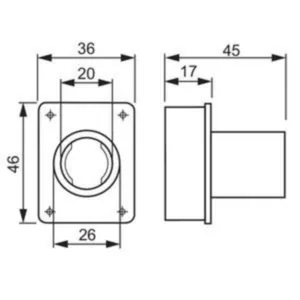 Läpivientiholkki ABB AJI - LÄPIVIENTIHOLKKI ABB AJI10. Ø 20 mm. 90° HF
