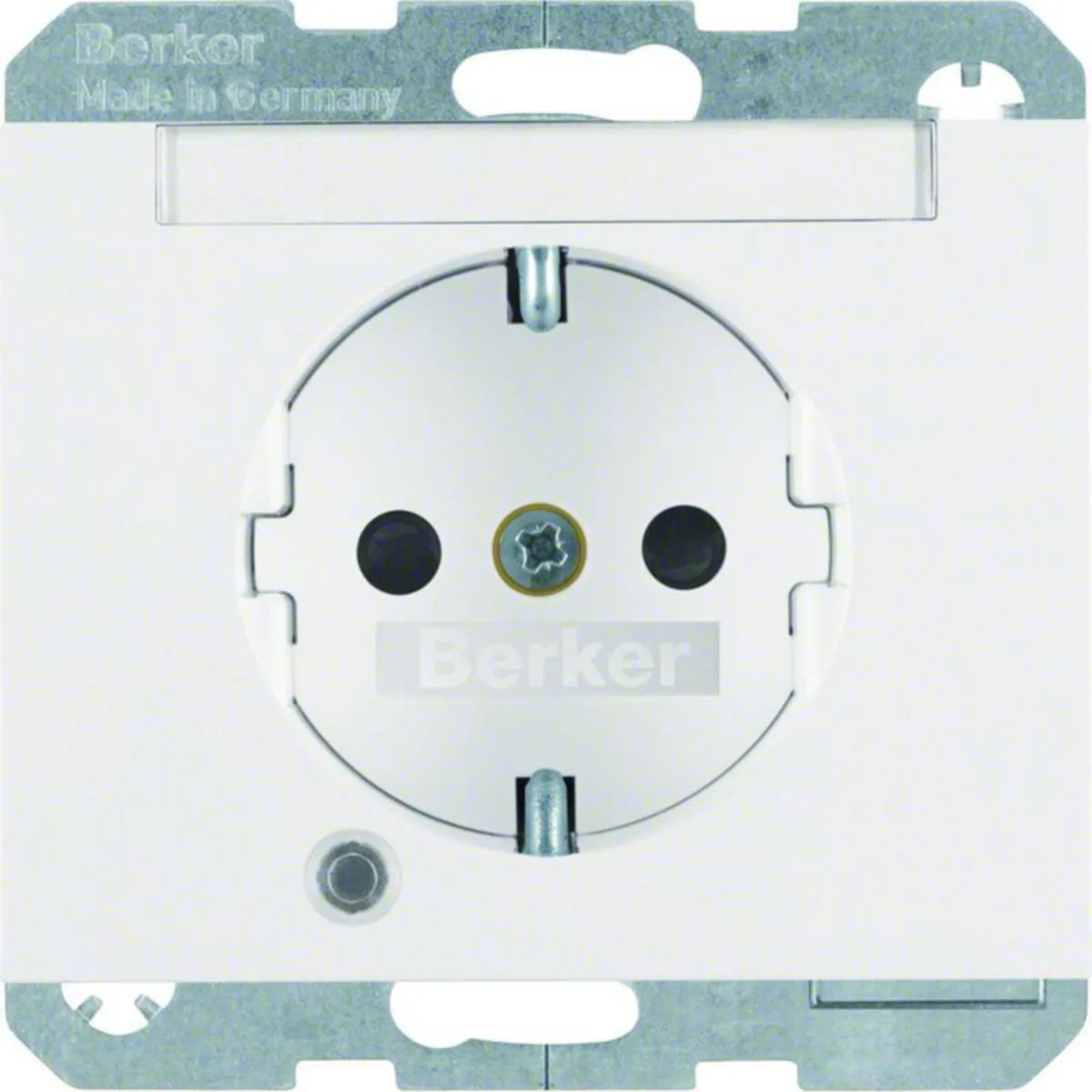 Pistorasia Hager K.1 1S/16A UKR MI/LED VAL – valkoinen