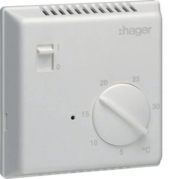 Huonetermostaatti Hager EK003 1VK 8A ELEKT. KYTK/MV