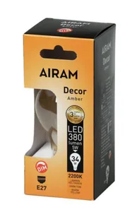 LED-lamppu Airam Antique - LED-LAMPPU AIRAM FG A60 822 360lm E27 DIM AM