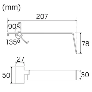 Mekaaninen lisätarvike Hide-a-lite Art - MEKAANINEN LISÄTARVIKE ART KANNATINVARSI 19MM 2 KPL ALU
