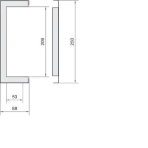 Palosuojakanava Hager Tehalit.FWK - PALOSUOJAKANAVA TEHALIT.FWK FWK3E E30 FE 50X209X1500 LVA