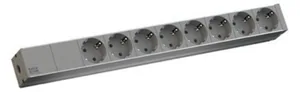 Jatkopistorasia Bachmann 19" - JATKOPISTORASIA BACHMANN 19" PDU BASIC 1U, 8 X PR.