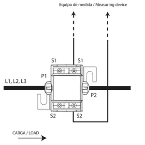 Virtamuuntaja kiinteä Circutor TDH6.2 - VIRTAMUUNTAJA KIINTEÄ CIRCUTOR TDH6.2 D25 125/5A 1VA LK0,2S