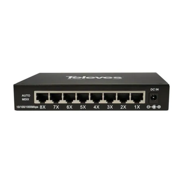 Ethernet kytkin Televes Datacom, 8XGBE, 10/100/1000 MBPS