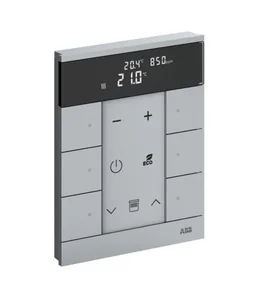 Huonetermostaatti ABB-free@home - HUONETERMOSTAATTI ABB FREEHOME 6-OS T CO2 RH VOC ALU