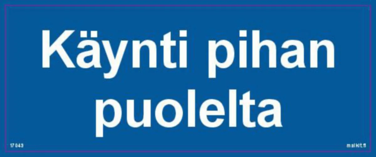 Merkintätarra Malkit Kiinteistö KÄYNTI PIHAN PUOLELTA 200X80