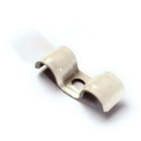 Metallikiinnike Morite kahdelle johdolle teräs valkoinen RUUVIKIINNIKE 2x11mm 2xKAAP VAL