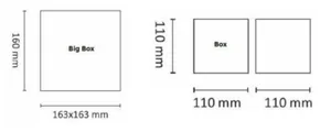Seinävalaisin ulko Black Box Unilamp - SEINÄVALAISIN ULKO UNILAMP BOX IP55 2X3W 3K WHITE