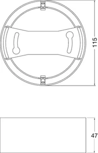 Alasvalo Ledvance Downlight Eco - ALASVALO LEDVANCE DL IP44 DN115 FRAME