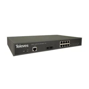Ethernet kytkin Televes Datacom hallittava - ETHERNET KYTKIN TELEVES 8GBE+2SFP 130W HALLITTAVA 19"