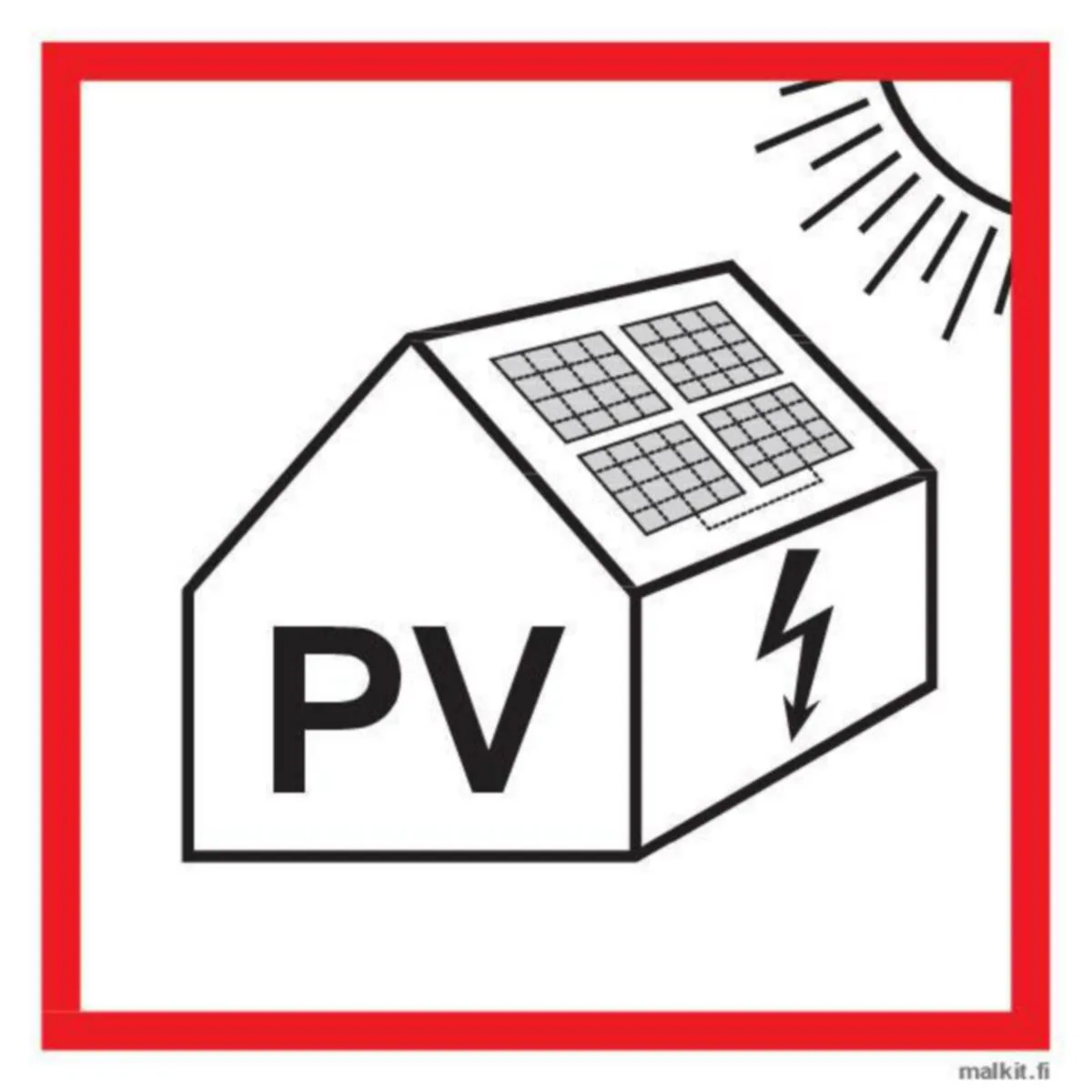 Merkintätarra Malkit Sähköala AURINKOSÄHKÖJÄRJEST 80X100