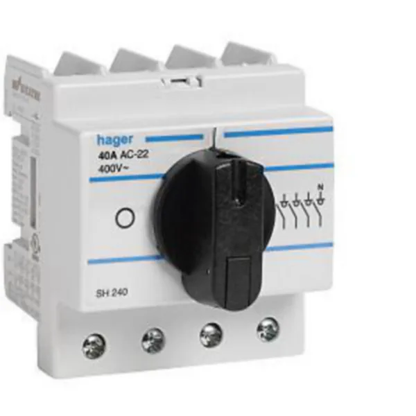 Pääkytkin Hager kiskoadapt DIN SH240-280
