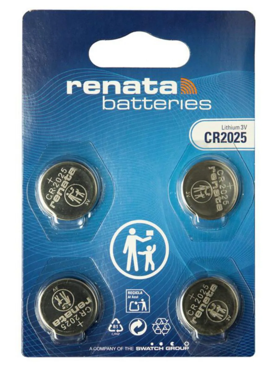 Paristo nappi lithium Renata CR2025/BP4 3V/170MAH BLISTER