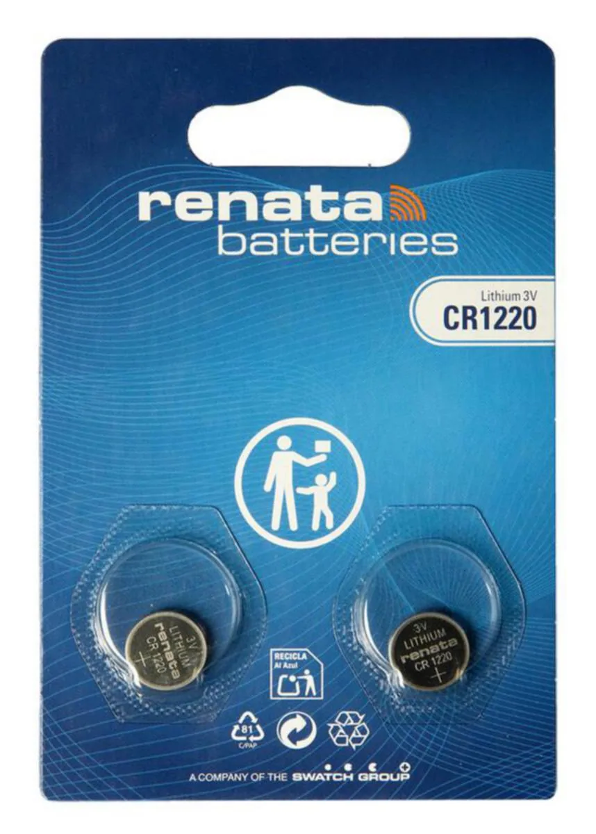 Paristo nappi lithium Renata CR1220/BP2 3V/38MAH BLISTER