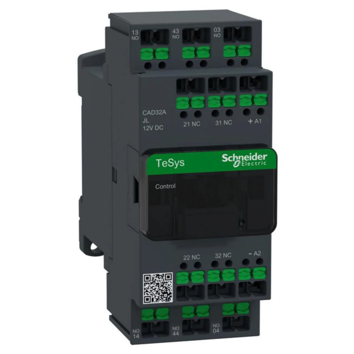 Apukontaktori Schneider Electric TeSys 3NO 2NC 3P 12V DC SNAP-IN