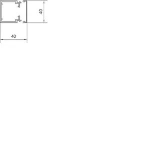 Asennuskanava Hager Tehalit.LF vaaleanharmaa - ASENNUSKANAVA TEHALIT.LF LF400400 PVC 40X40X2000 VHA